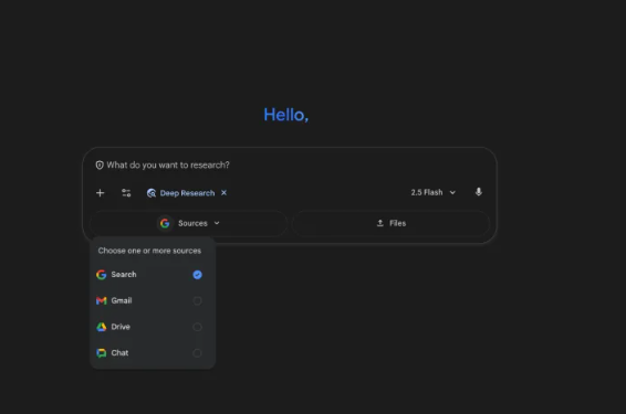 image.png 谷歌 Gemini AI 推出深度研究功能:整合你的邮件与文件为智能报告