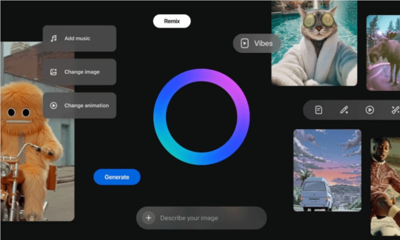 QQ20251107-090136.png 火线竞争OpenAI Sora!Meta AI短视频Vibes全面欧洲上线,生成量已暴涨十倍