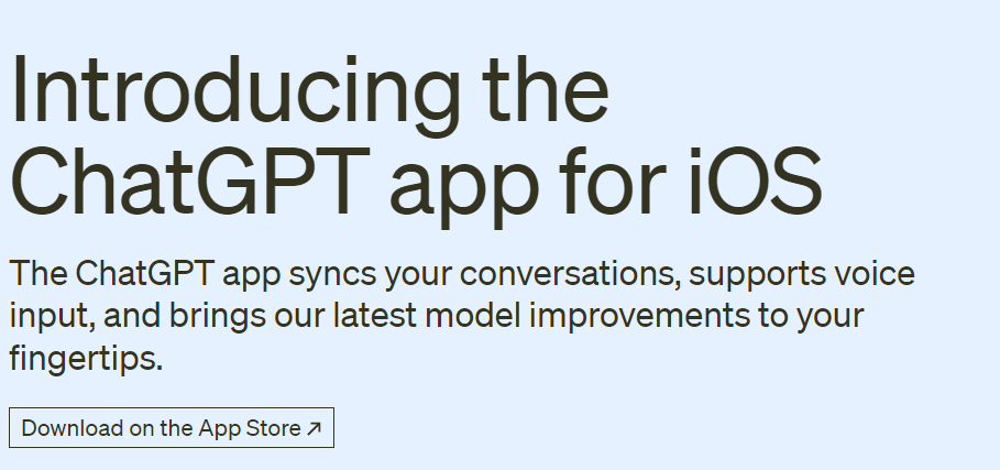 ChatGPT推iPhone版APP 官方应用程序是免费的（没有广告！）
