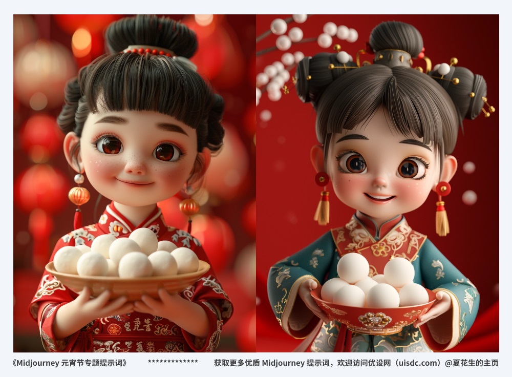Prompt分享!8 组高质量元宵节 Midjourney 提示词!来点儿灵感吧!