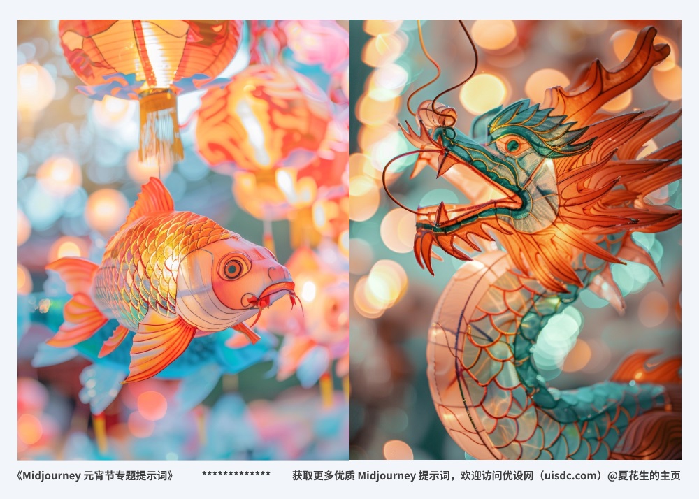 Prompt分享!8 组高质量元宵节 Midjourney 提示词!来点儿灵感吧!