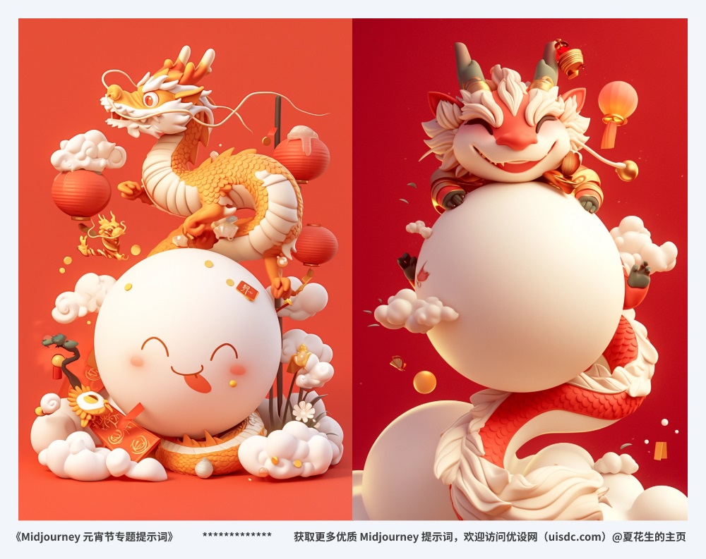 Prompt分享!8 组高质量元宵节 Midjourney 提示词!来点儿灵感吧!