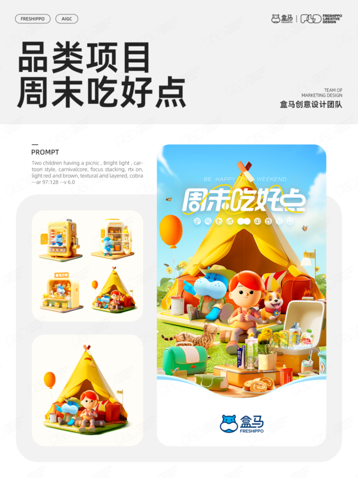 【实战案例】盒马设计|AIGC营销创意年度报告