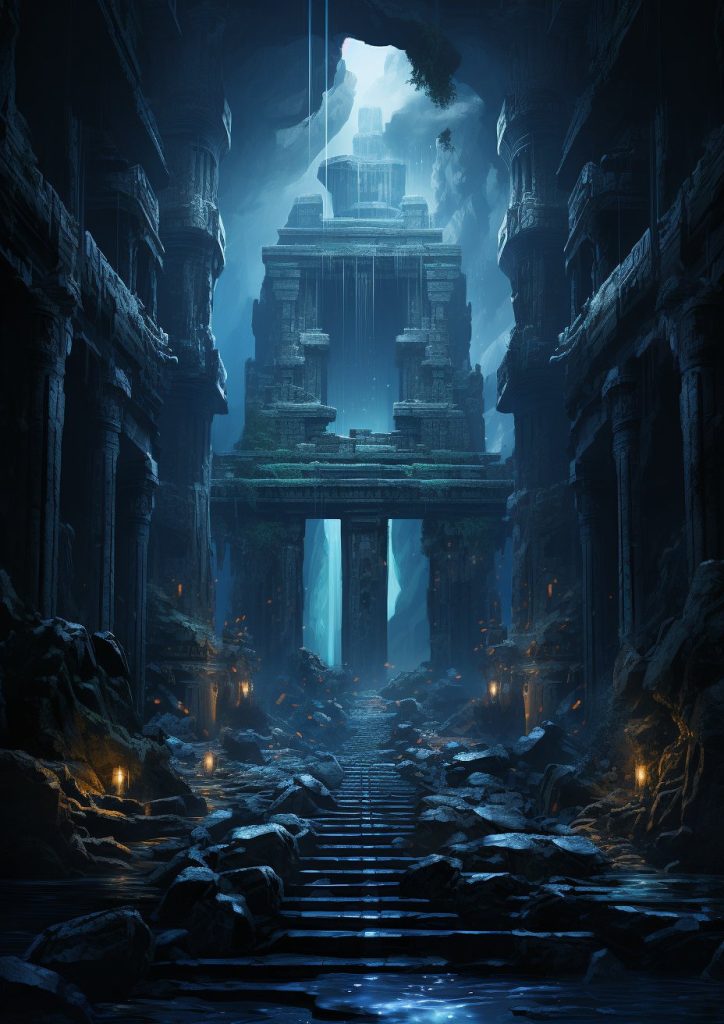 prompt提示词：未来与古代交融，奇幻建筑景观风格的创意之旅