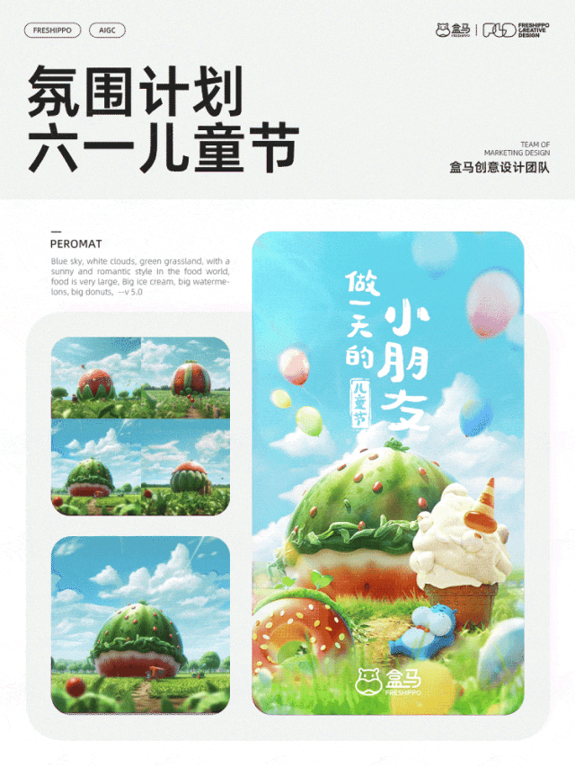 【实战案例】盒马设计|AIGC营销创意年度报告