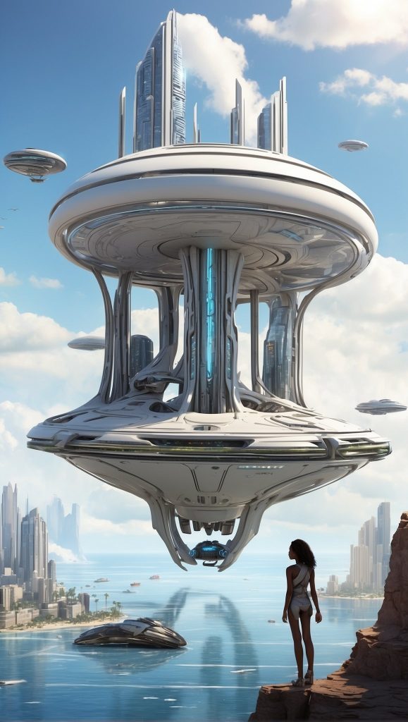 prompt提示词：未来与古代交融，奇幻建筑景观风格的创意之旅