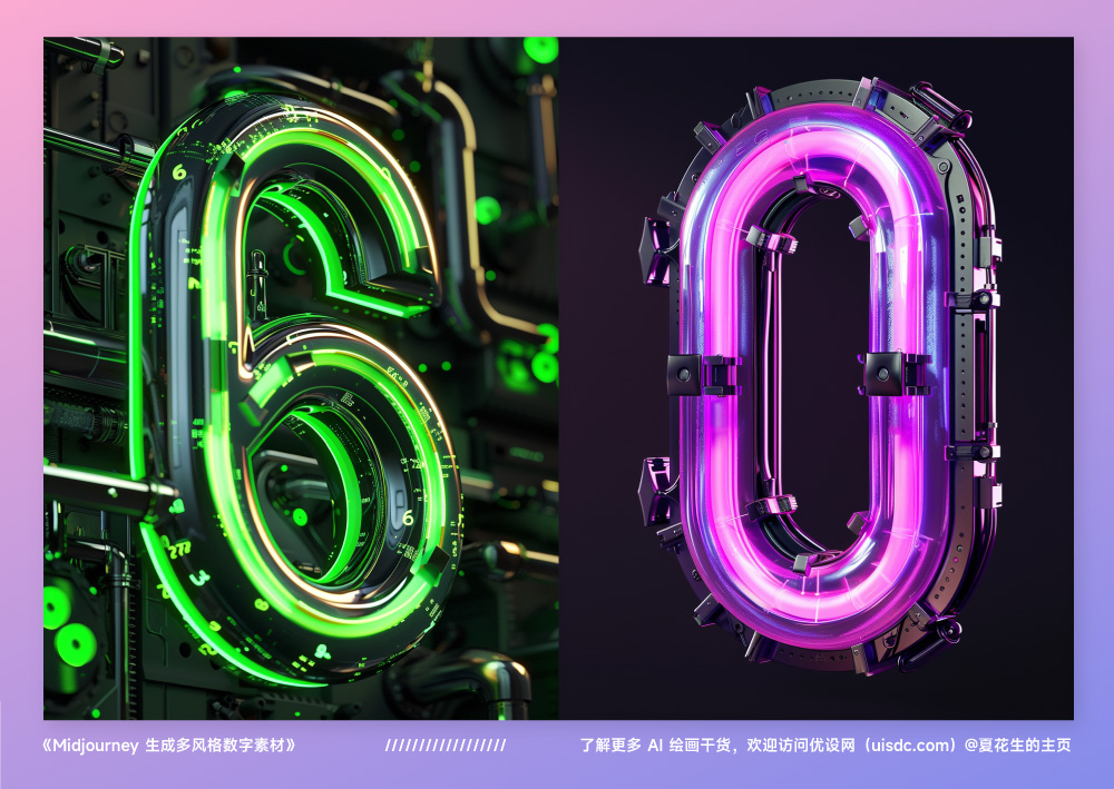 prompt分享:10 组高质量数字专题 Midjourney 提示词