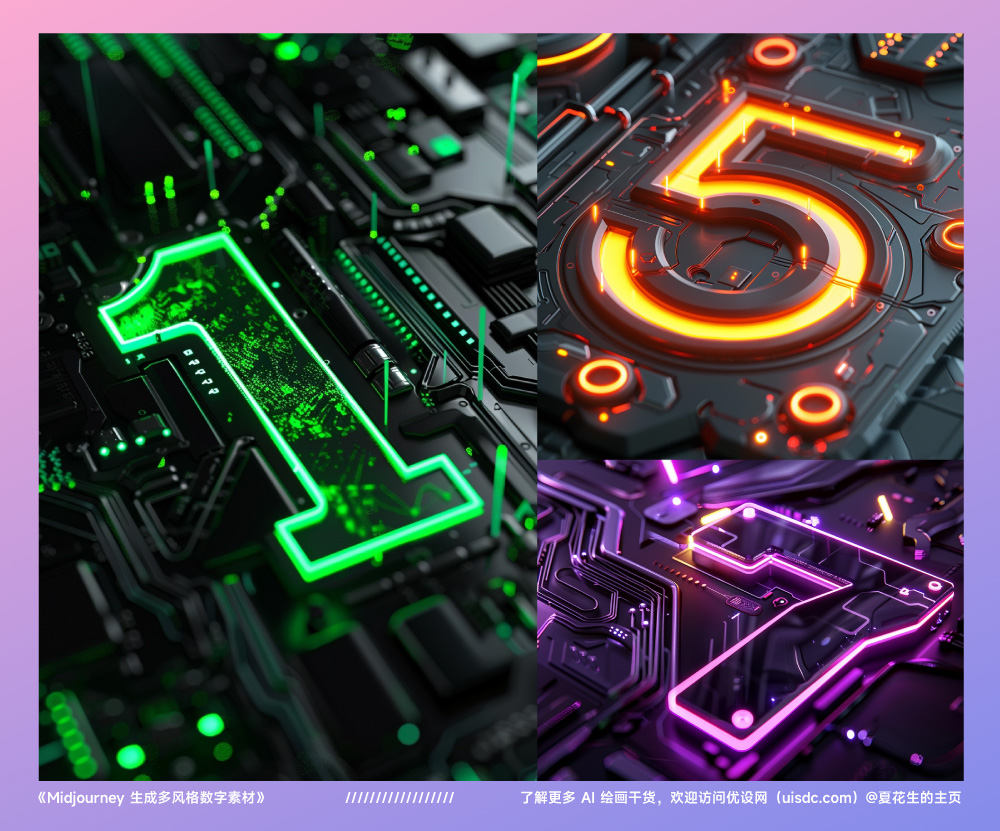 prompt分享:10 组高质量数字专题 Midjourney 提示词