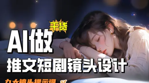 小说推文技巧，电影镜头结合推文短剧