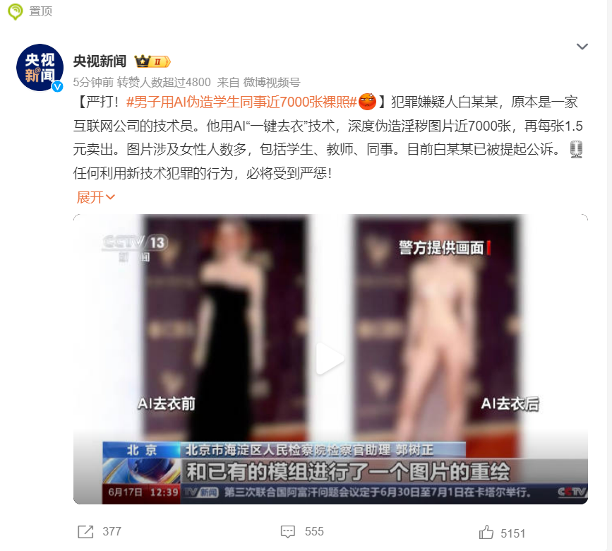 一键去衣技术致7000张裸照流出,AI技术犯罪始末曝光