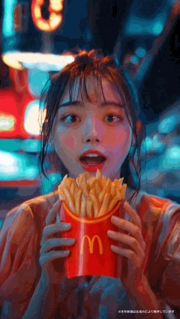 麦当劳AI美女广告火爆 11个AI少女为薯条打call引热议