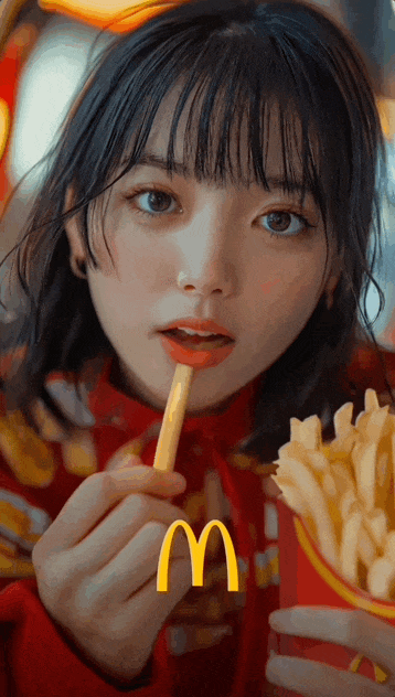 麦当劳AI美女广告火爆 11个AI少女为薯条打call引热议