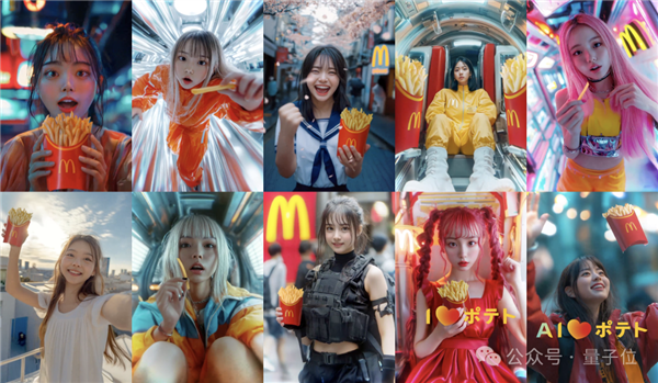 麦当劳AI美女广告火爆 11个AI少女为薯条打call引热议