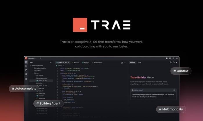 字节跳动发布 AI 中文 IDE“Trae”:内置 GPT-4o