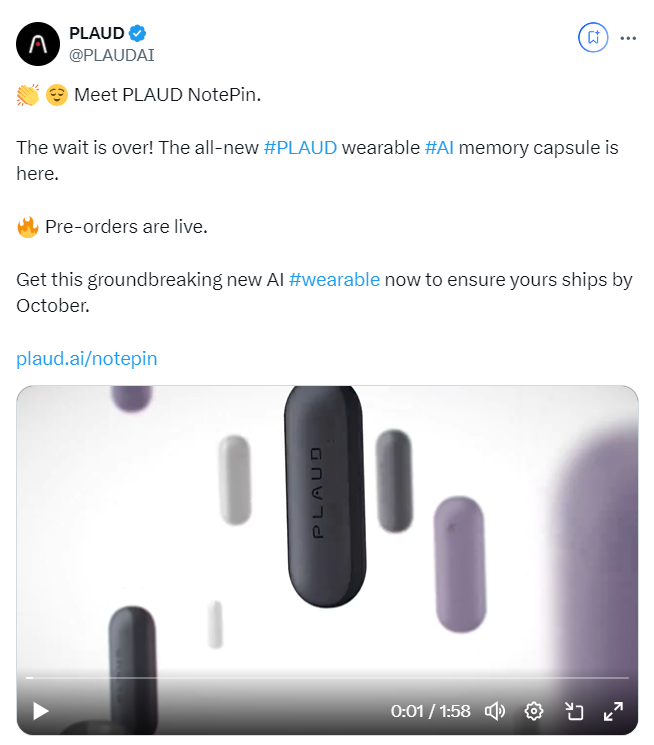 可随身携带的GPT-4o？国产AI神器NotePin横扫海外 20万用户抢购