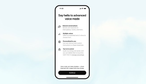 ​OpenAI推ChatGPT高级语音模式，新增五种声音风格、免费用户不可用