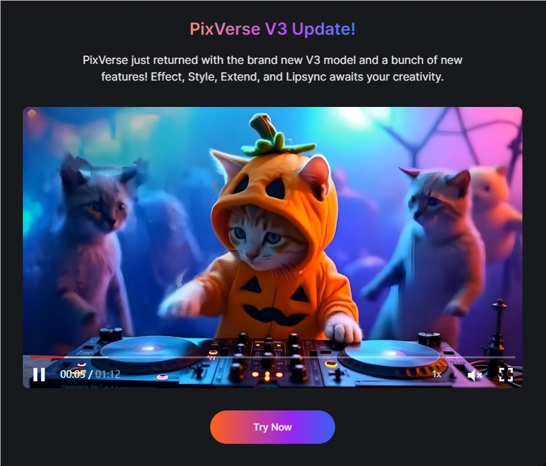又要被玩坏了！PixVerse V3升级：不但能玩AI捏捏，还能让杯子长腿