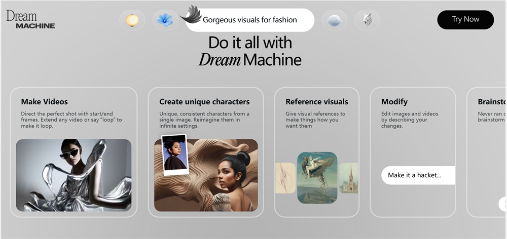 脑洞大开！Luma推全新Dream Machine 文字、图像、视频一条龙服务