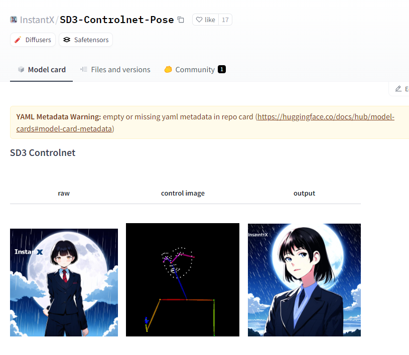 InstantX发布多个SD3的ControlNet模型：Canny、Pose、Inpaint等