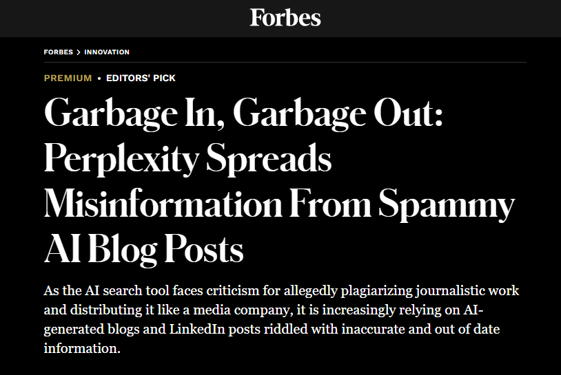 不靠谱？热门AI搜索工具Perplexity被指引用错误信息