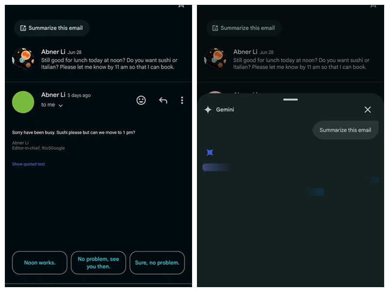Gmail 引入 Gemini Summarize 功能，轻松获取邮件要点