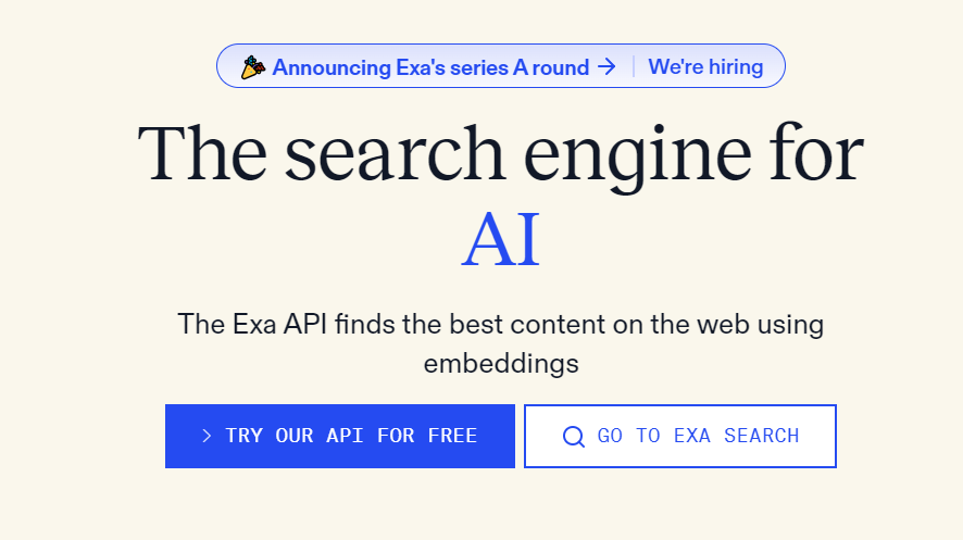 Exa AI：AI领域的Google，真正的AI搜索引擎来了！