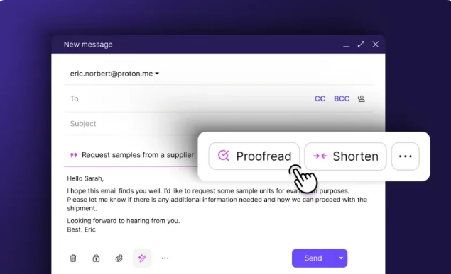 Proton Mail推出AI写作助手Scribe:注重隐私的智能写作工具