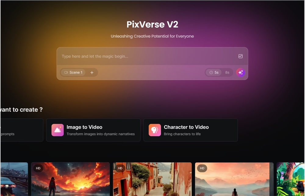爱诗科技AIsphere发布视频生成产品PixVerse V2：单片段可达8秒 多片段可达40秒