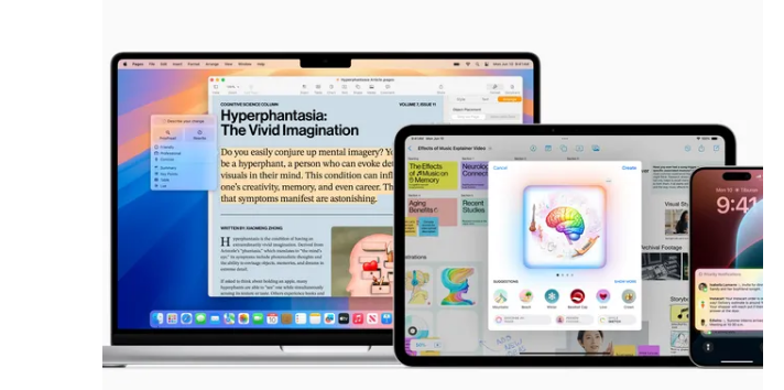 Apple Intelligence测试版现已开放：文本重写工具、闪亮新 Siri 设计