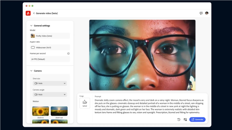 Adobe推出Firefly AI视频模型，Photoshop 新增多个AI功能