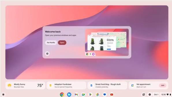 ChromeOS 130 大更新，带来快速插入、专注模式与 AI 新功能