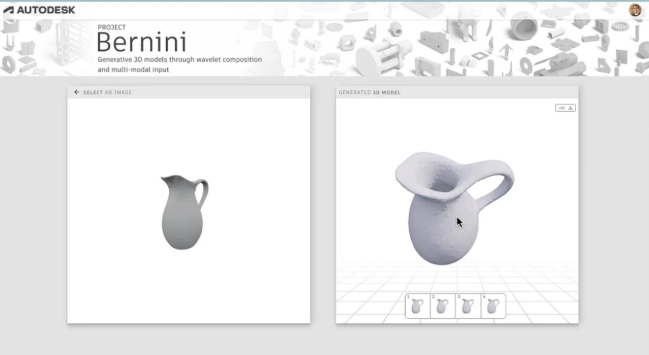 Autodesk内测AI大模型Be​​rnini 生成式CAD要来了