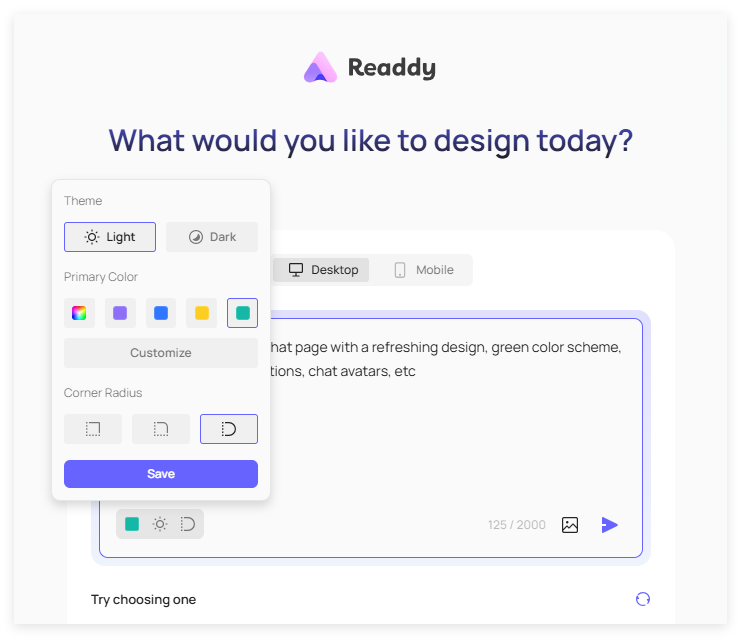 UI设计神器！Ready AI：输入提示词即可生成专业级网页