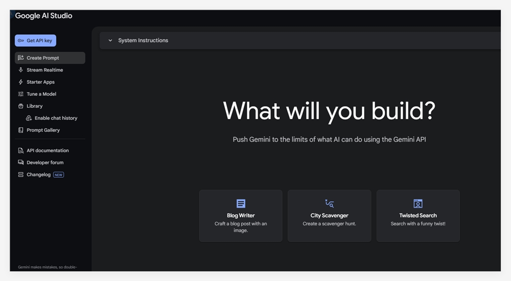 Google AI Studio 可通过 ai.dev 快速访问