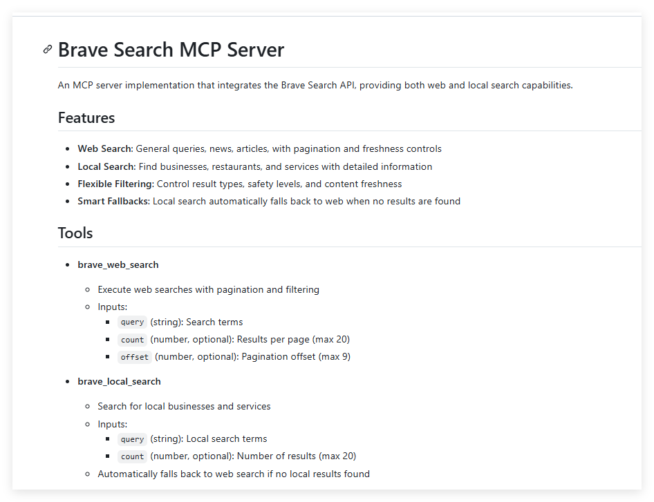 Brave Search MCP Server：强大本地搜索，让信息获取更简单!