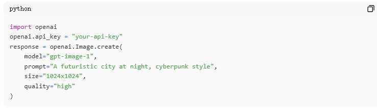 OpenAI发布gpt-image-1 API，4o图像生成能力正式开放