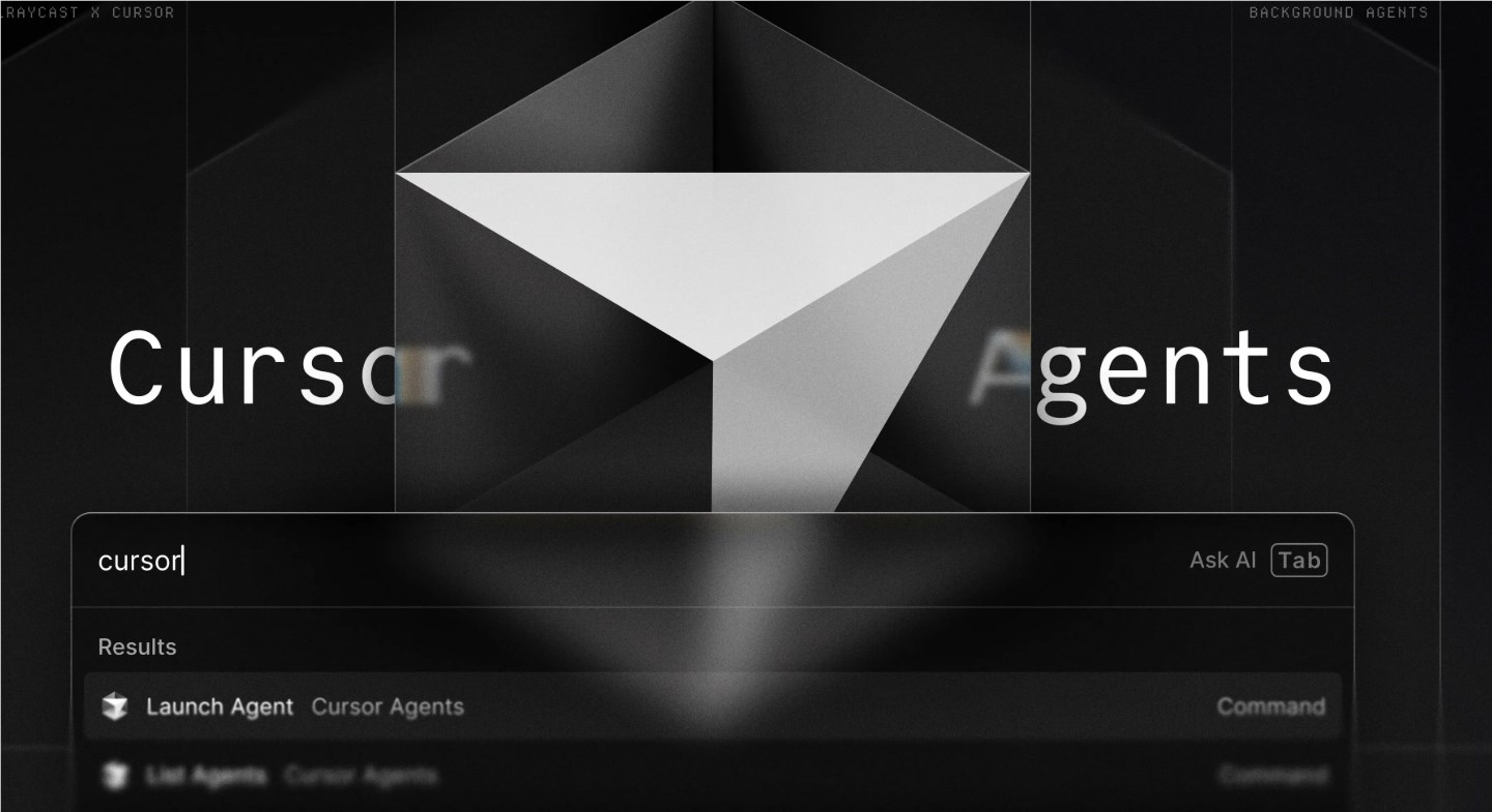 Raycast发布Cursor Agent插件，AI编码更高效
