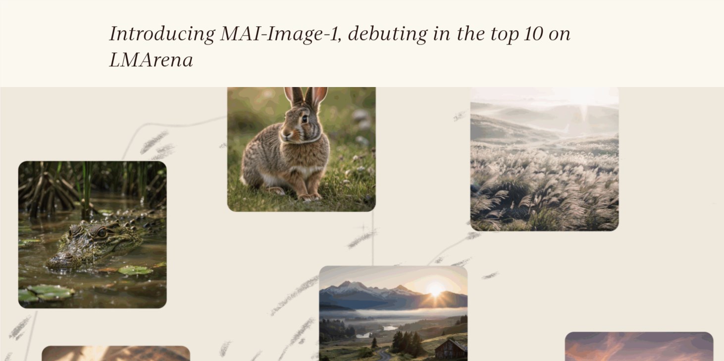 ​微软发布首款自研图像生成模型 MAI-Image-1，跻身 LMArena 前十名