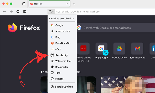 ​Firefox 浏览器新增 AI 搜索引擎 Perplexity 提升用户搜索体验