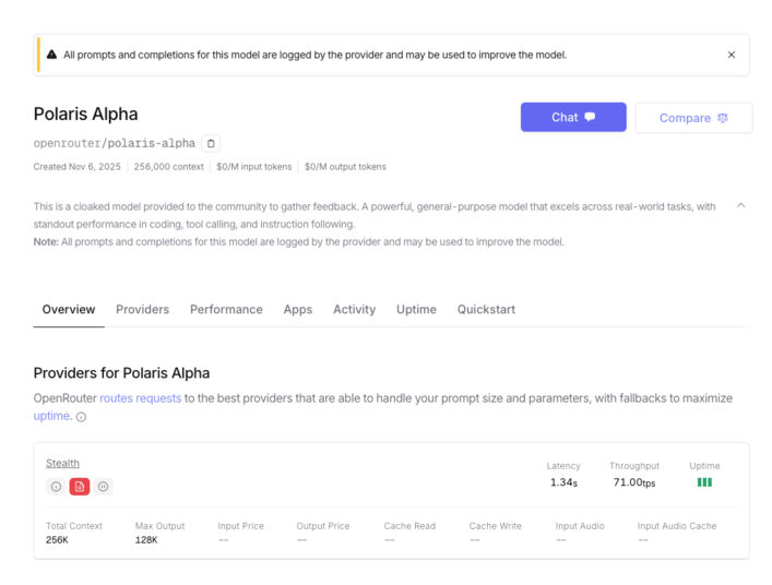 GPT-5.1“隐身”登场？OpenAI悄然上线Polaris Alpha，256K上下文+冷门知识引爆社区猜测