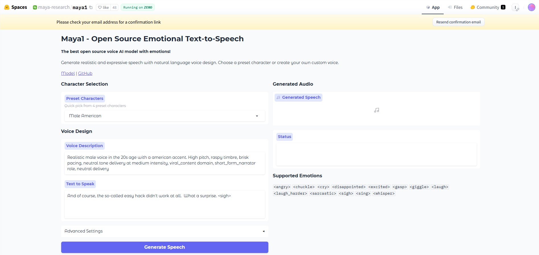 全新开源语音模型 Maya1：实现实时、富有表现力的文本转语音