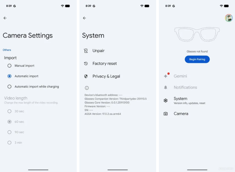 谷歌 Android XR 眼镜应用曝光:支持3K 视频与 Gemini 端侧对话检测