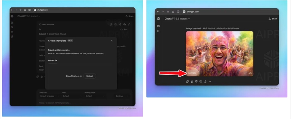 OpenAI测试ChatGPT写作模板功能，支持上传样本复刻个人文风