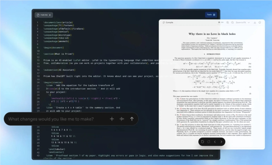论文党狂喜！OpenAI 升级科研神器 Prism：GPT-5.3 搭配 Codex CLI，一键搞定 LaTeX、代码与绘图