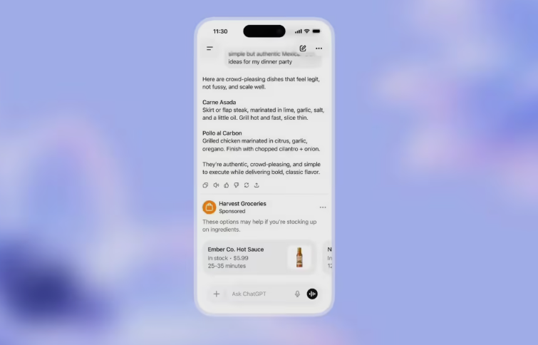 对话框里塞广告？OpenAI回应ChatGPT“恰饭”传闻：暂不全球推广，只有这两类人能看到