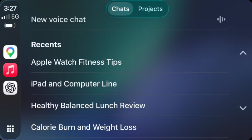 OpenAI 正式发布 ChatGPT 的苹果 CarPlay 适配版本