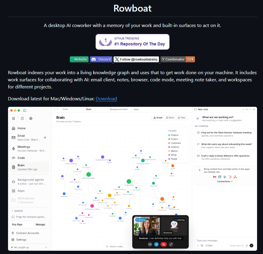 告别云端焦虑：本地优先的桌面 AI 助手 Rowboat 如何重塑你的工作台？