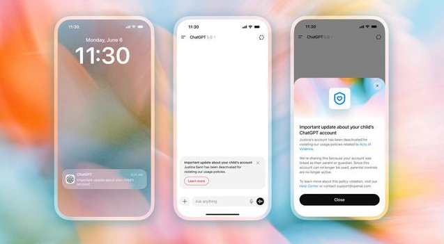 OpenAI扩大ChatGPT家长通知，青少年暴力违规将触发提醒