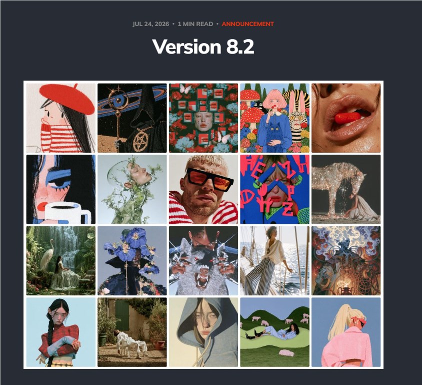 ​Midjourney 推出 V8.2 图像模型：审美更锋利、废片大减，个性化更懂你的口味