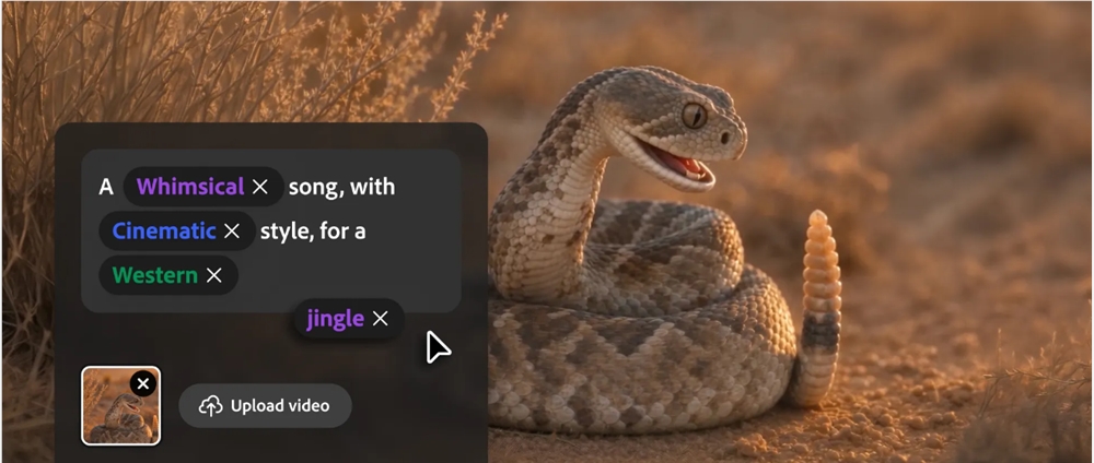 Adobe Firefly音频工具全面上线，支持AI生成音乐、语音和音效